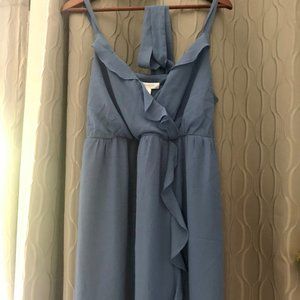 NEVER WORN Motherhood Maternity blue flowing dress